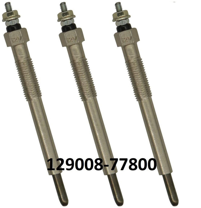 New set of 3 Glow Plugs Compatible with Yanmar 3TNV88-BPTB
