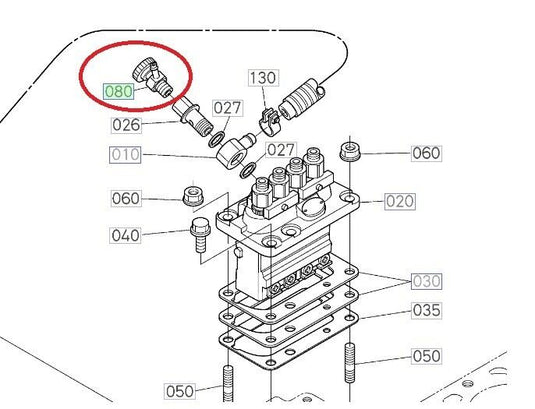 New Fuel Bleeder Jet Start Cock Fits Kubota M4030DT