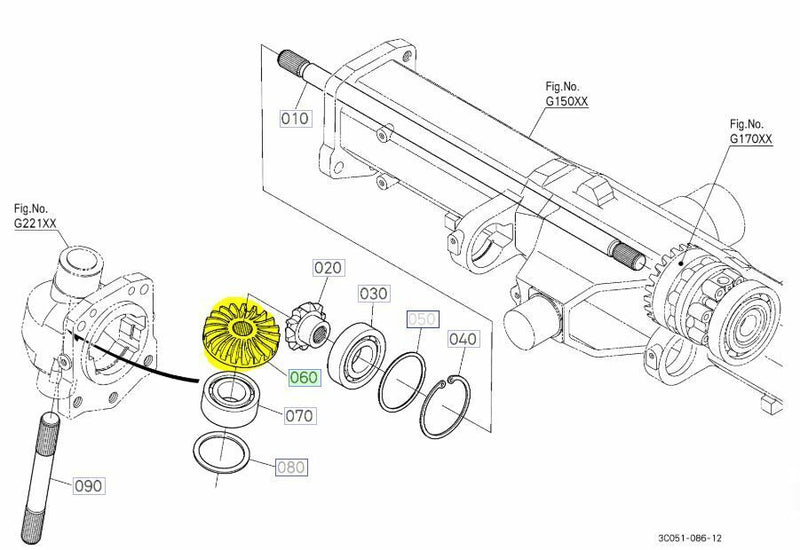 Load image into Gallery viewer, Steer Knuckle gear Fits Kubota Part # 3C011-43422
