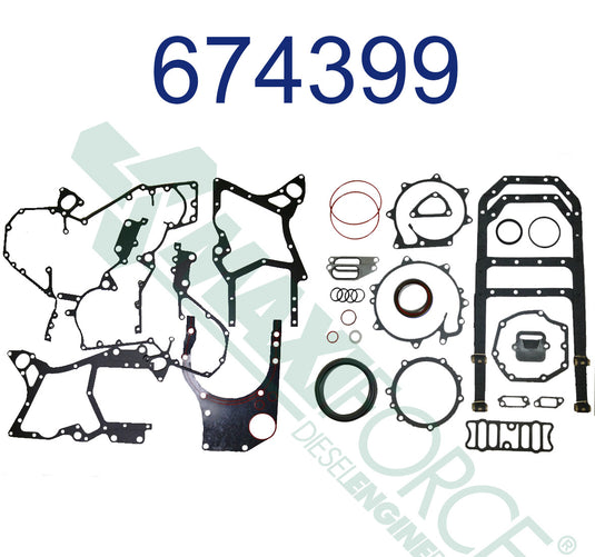 Gasket, Lower Set DT414/DT436/DT466 for IH Part Number 674399