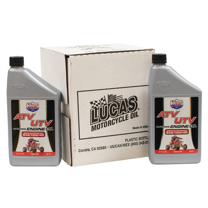 051-506 ATV Semi-synthetic Fits 10W-40 6 Btls/1 Qt Lucas Oil image 1