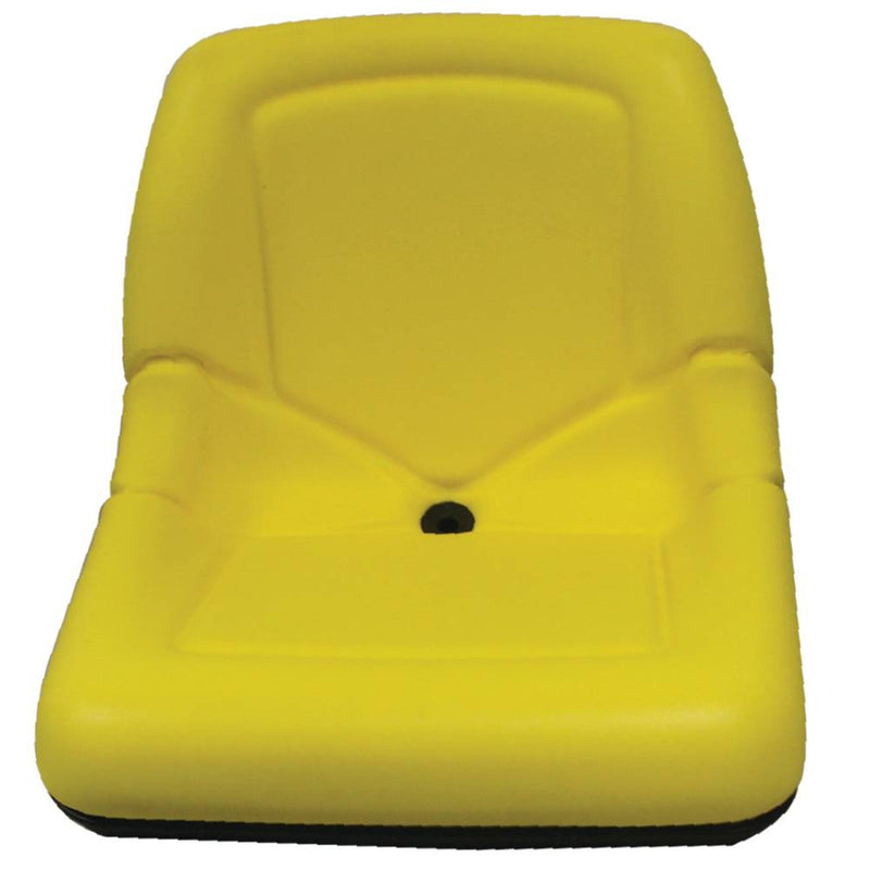 Load image into Gallery viewer, Tractor Seat; Yellow 15" Low Back; Bucket Style; Plastic Pan Seat with Drain
