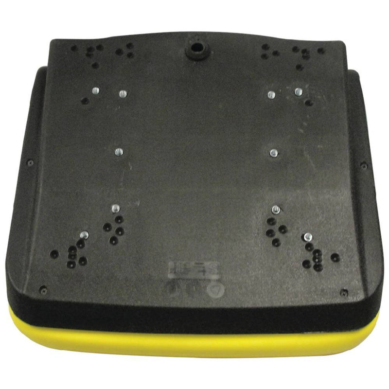 Load image into Gallery viewer, Tractor Seat; Yellow 15" Low Back; Bucket Style; Plastic Pan Seat with Drain
