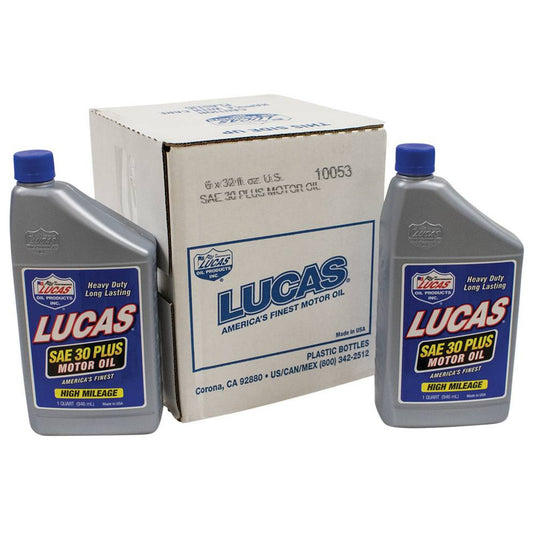 051-559 Case of LucasOil High Performance SAE 30W MoToroil 6 Btls/1 Qt image 1