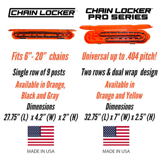Chain Locker for 6" to 20" Chains, Gray, 12 Pack; CHN-2103-12