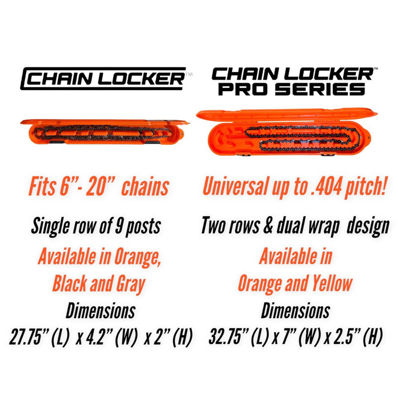 Load image into Gallery viewer, Chain Locker for 6" to 20" Chains, Orange, 12 Pack; CHN-2102-12

