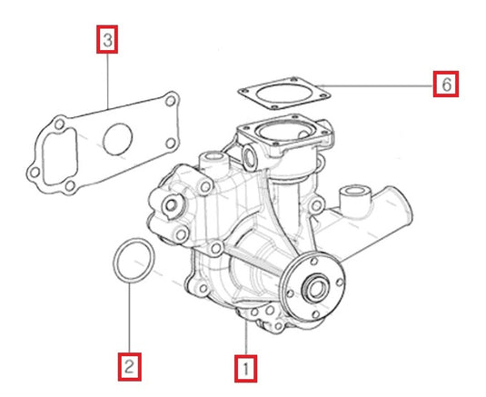 Water Pump for Branson Tractors EA00000275B EA00000275C EA00000275D EA00000275E