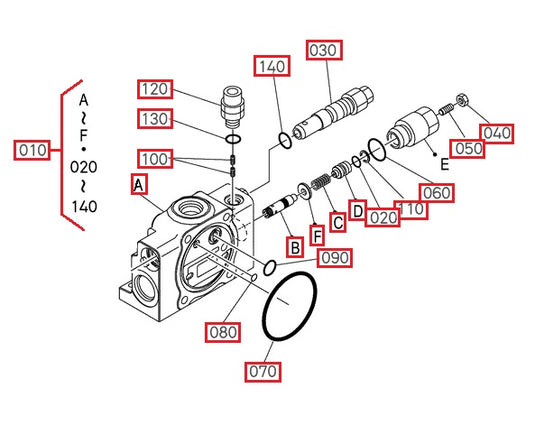 Genuine Kubota Hydraulic Inlet Valve RD431-70142