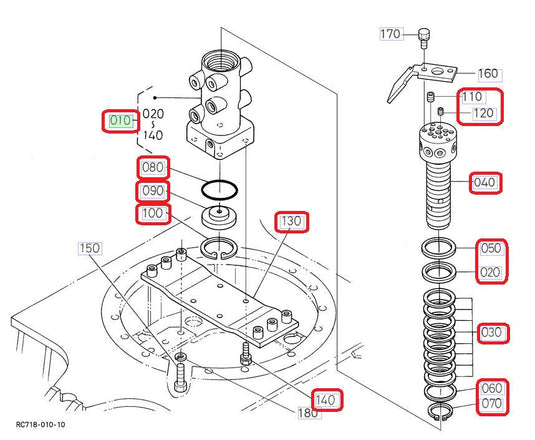 NEW Genuine Swivel Joint Assembly for Kubota KX91-3S2CA