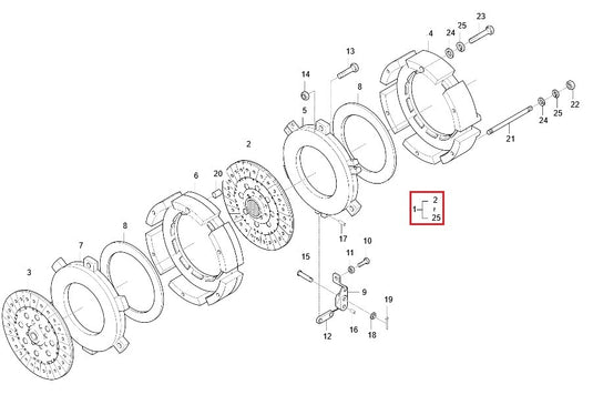 Genuine Dual Stage Clutch for Landini 1 Series Tractors 1-30M 1-35M