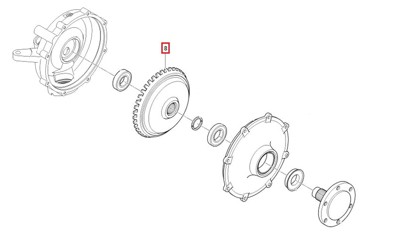 Load image into Gallery viewer, Genuine Kioti 42T Bevel Gear for LK2610 LK2610H T5815-43661
