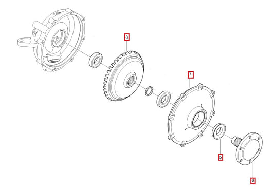 Genuine Kioti Front Axle Kit for LK2610 LK2610H