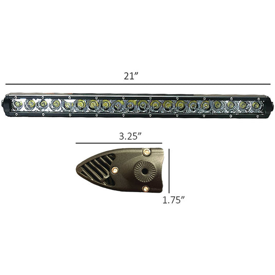 20" Single Row Tiger Lights LED Light Bar 12V Flood/Spot Combo Off-Road Light; TL20SRC