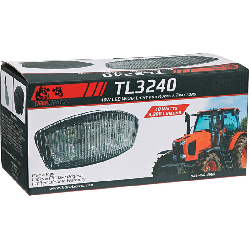 Load image into Gallery viewer, Tiger Lights LED Work Light 12V for Kubota B2650HSDC, B3350HSDC Flood Off-Road Light; TL3240 image 7
