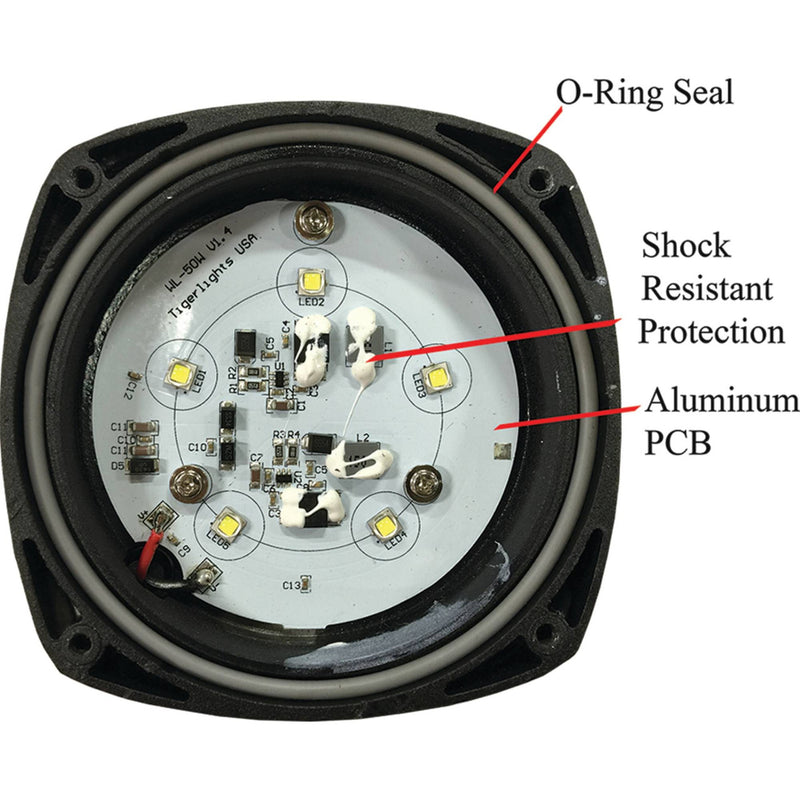 Load image into Gallery viewer, 50W Compact Tiger Lights LED Flood Light, Generation 2 9V for Case 1150K Flood Off-Road Light image 3
