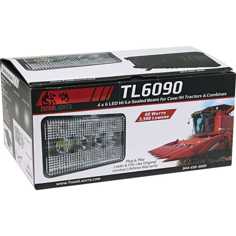 Load image into Gallery viewer, 12V Tiger Lights LED High/Low Beam for Case 1294, 1394 Flood/Spot Off-Road Light; TL6090 image 7
