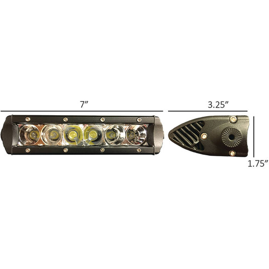 Tiger Lights 12V 6" Single Row Tiger Lights LED Light Bar 2.5 Amps, Flood/Spot Off-Road Light; TL6SRC