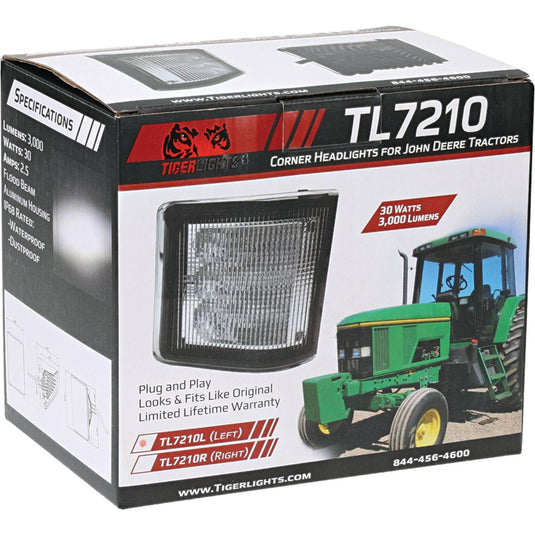 Tiger Lights Left LED Work Light for John Deere 6010, 6110, 6110L, 6200 AL78177; TL7210L image 7