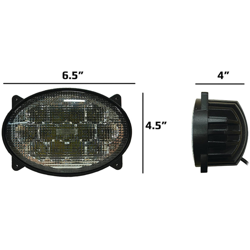 Load image into Gallery viewer, 12V Tiger Lights LED Oval Combine Roof Light 5.4 Amps, Flood Off-Road Light; TL8420
