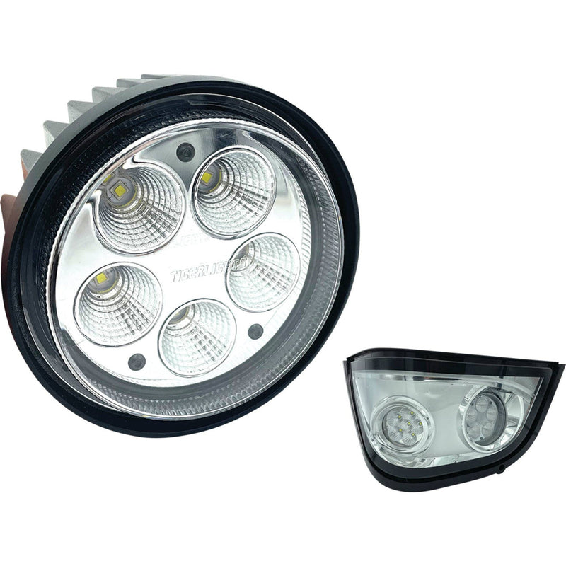 Load image into Gallery viewer, 12V Tiger Lights LED Round Headlight 3.33 Amps, 30 Watts, Flood Off-Road Light; TL8620
