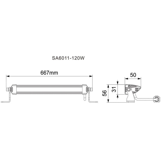 Tiger Lights 26" UTV Chase Light 12-24V Volt, 10 Amps, 120 Watt; TLC26 image 8