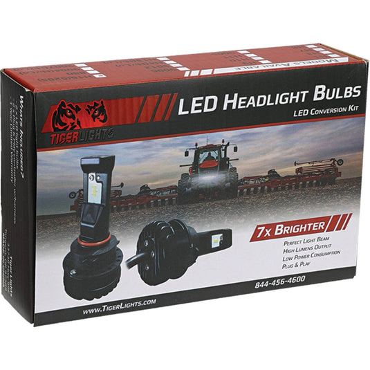 12V Tiger Lights LED Headlight Conversion Kit 1400 Lumens, 1.2 Amps Off-Road Light; TLHL-H16