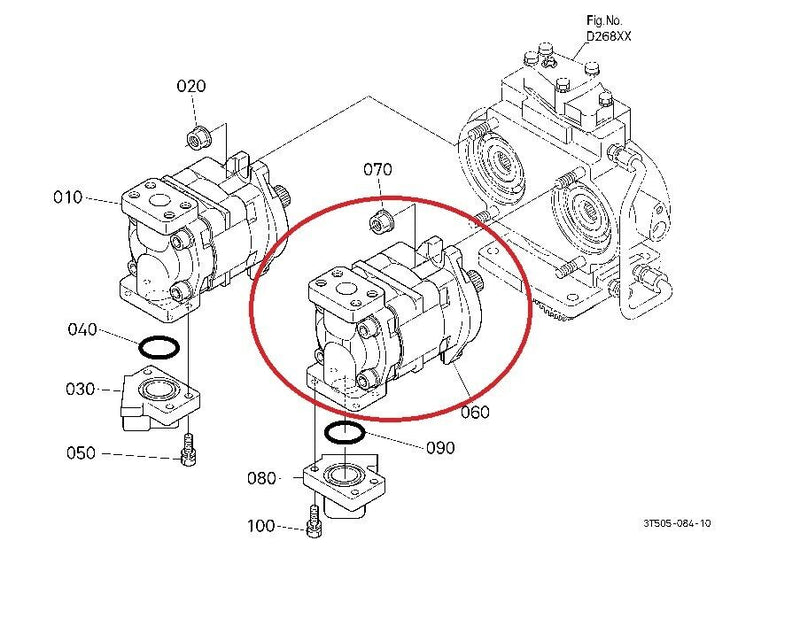 Load image into Gallery viewer, New Hydraulic Pump Replaces Part # 3P903-82200 For Kubota Tractor Model M135X
