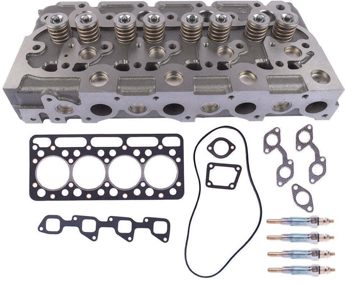 Complete Cylinder Head Valves Gaskets Glow Plugs for Bobcat 1600