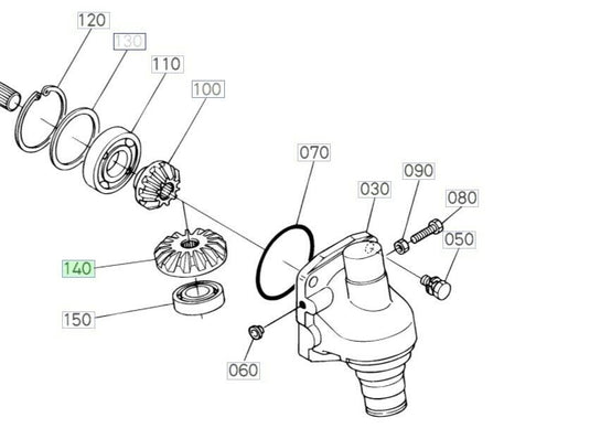 Kubota Steer Knuckle gear Part # 3A273-43420