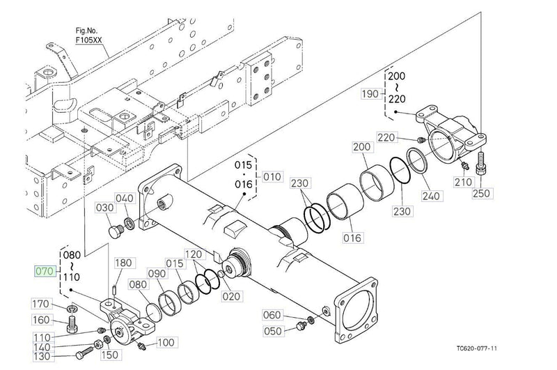 Load image into Gallery viewer, TC422-13550 Front Axle Bracket &quot;Front&quot; L3901
