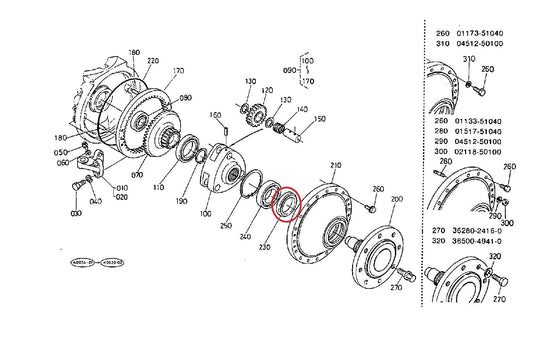 Front Axle Seal Fits Kubota M8200DTHS   Series Tractor