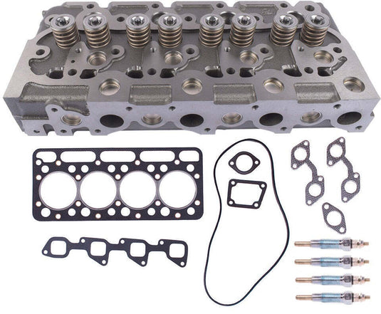 Complete Cylinder Head Valves Gaskets Glow Plugs for New Holland L555